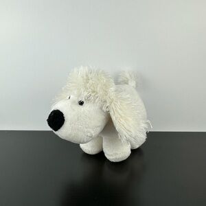 Russ Berrie Rare Chubby White Puppy Dog 8” Plush Stuffed Animal Poodle